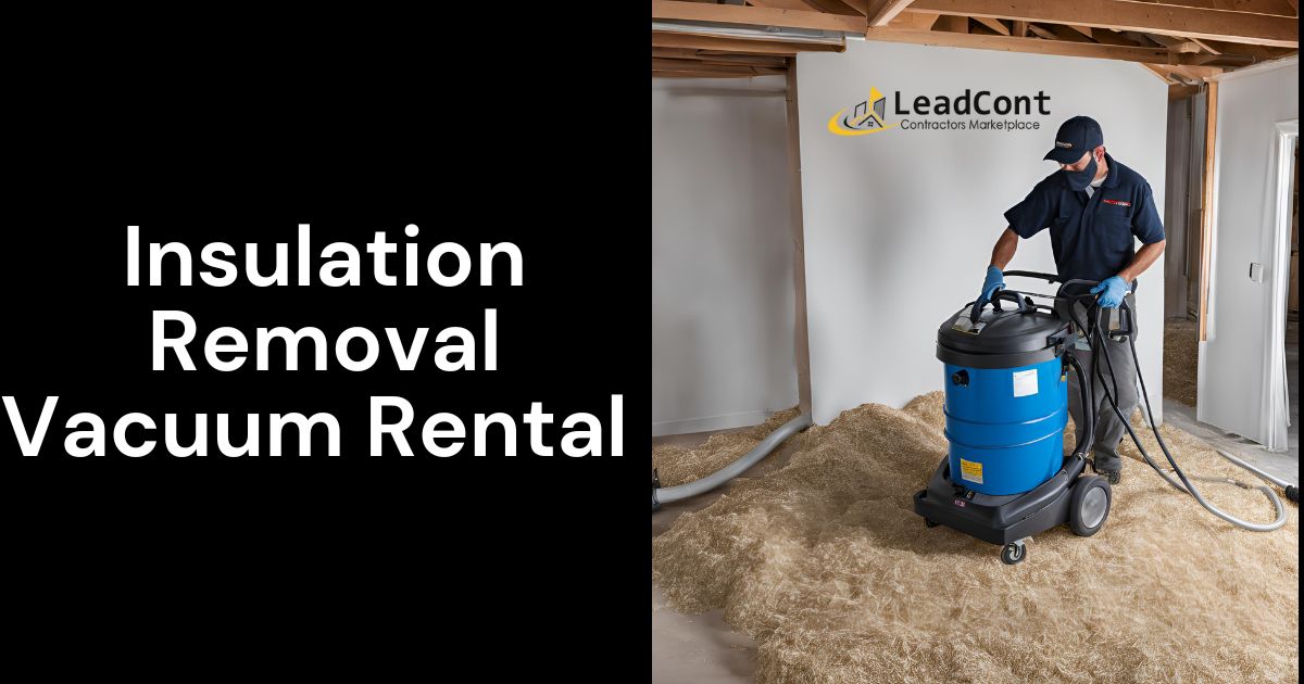 Insulation Removal Vacuum Rental